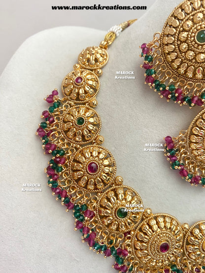 Roxana Premium Quality Gold Plated necklace set