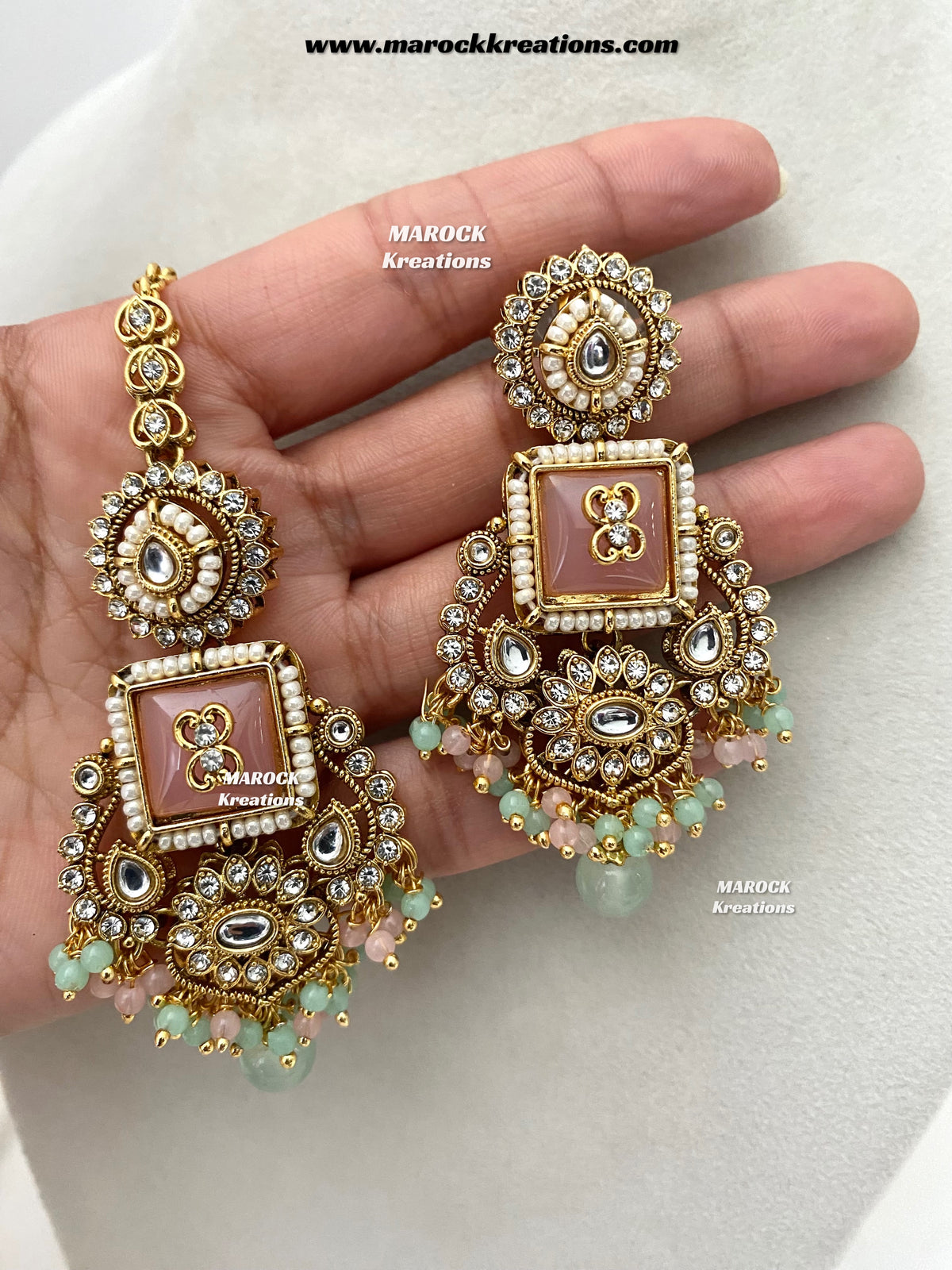 Nidhi Premium Quality Kundan Statement necklace set