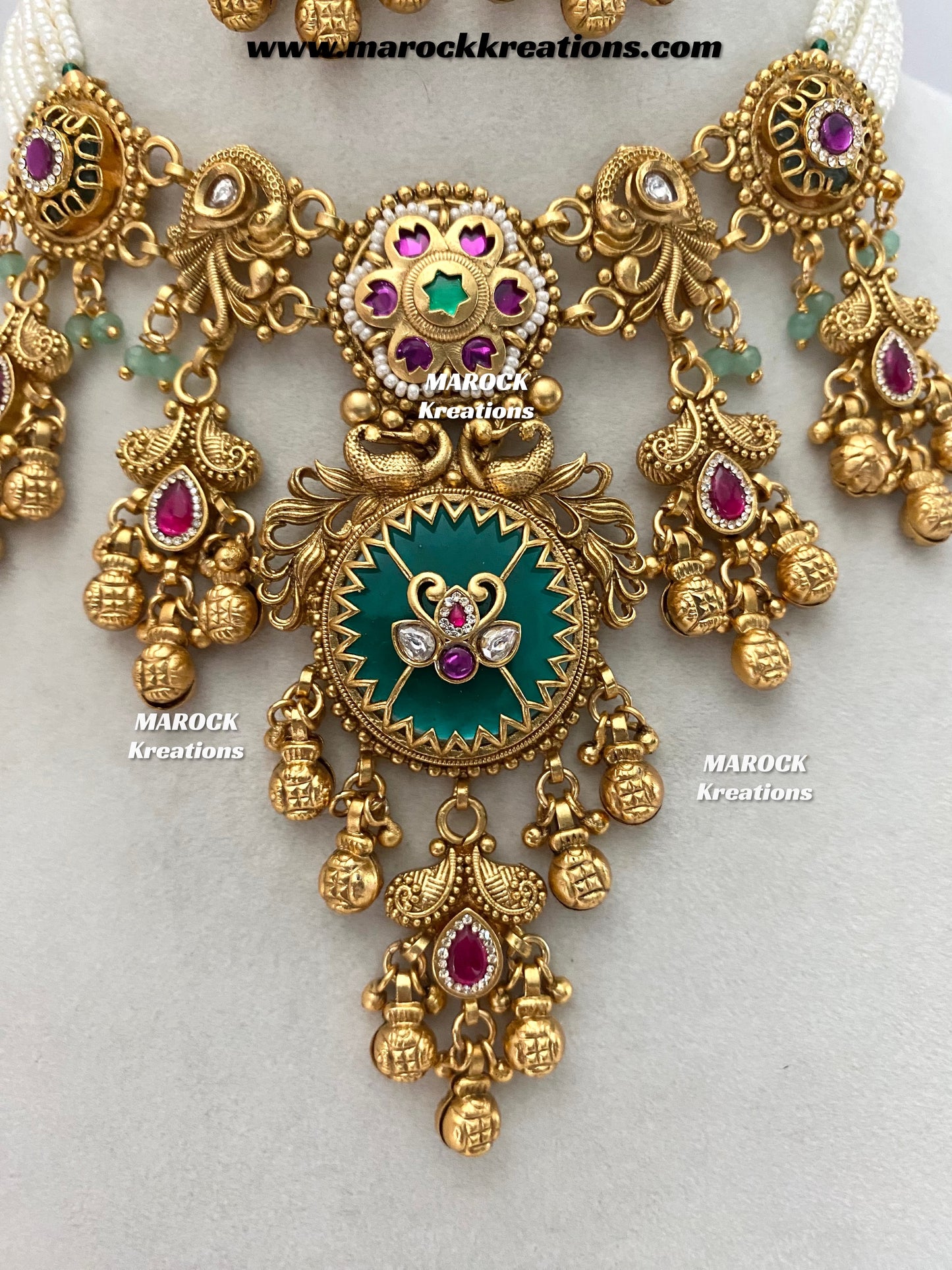 Sharmin Premium Quality exclusive Gold Plated heritage necklace set