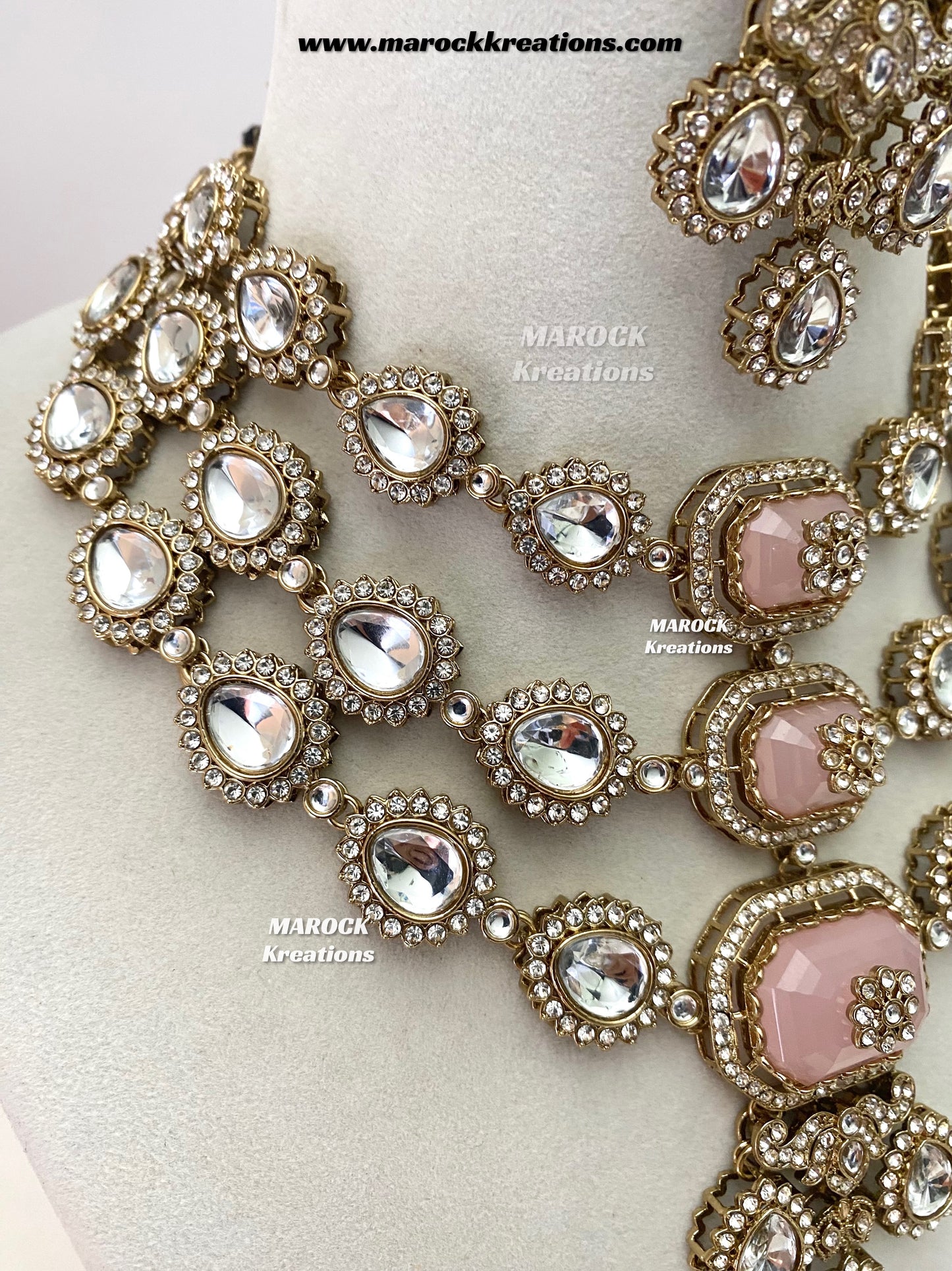 Luxy Premium Quality Kundan multi layered Statement Bridal set