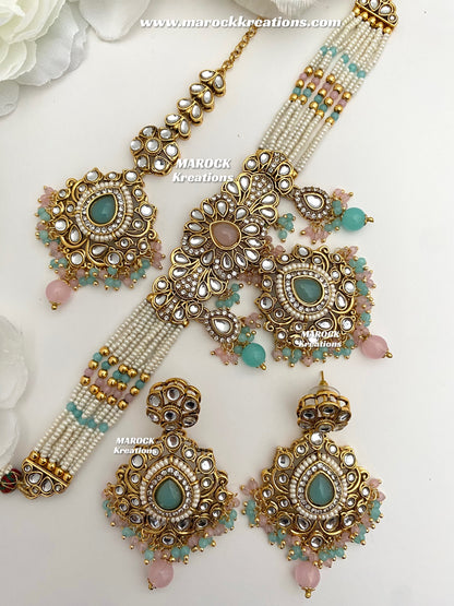 Mahima Premium Quality Kundan Choker set