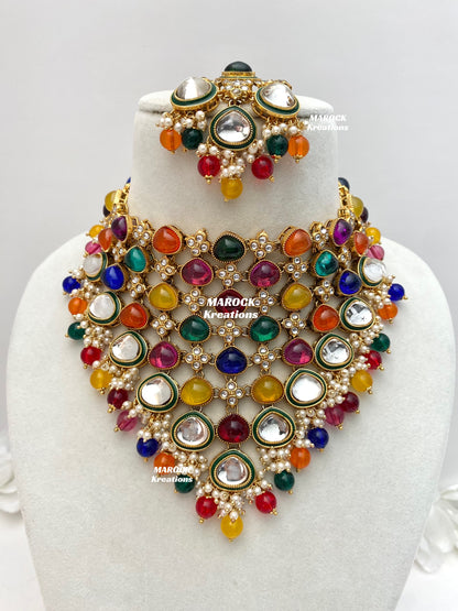 Connie Premium Quality Statement Kundan Necklace/Bridal set