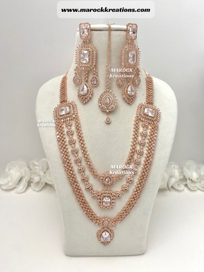 Rabia American Diamond 3 layers Rani Haar set