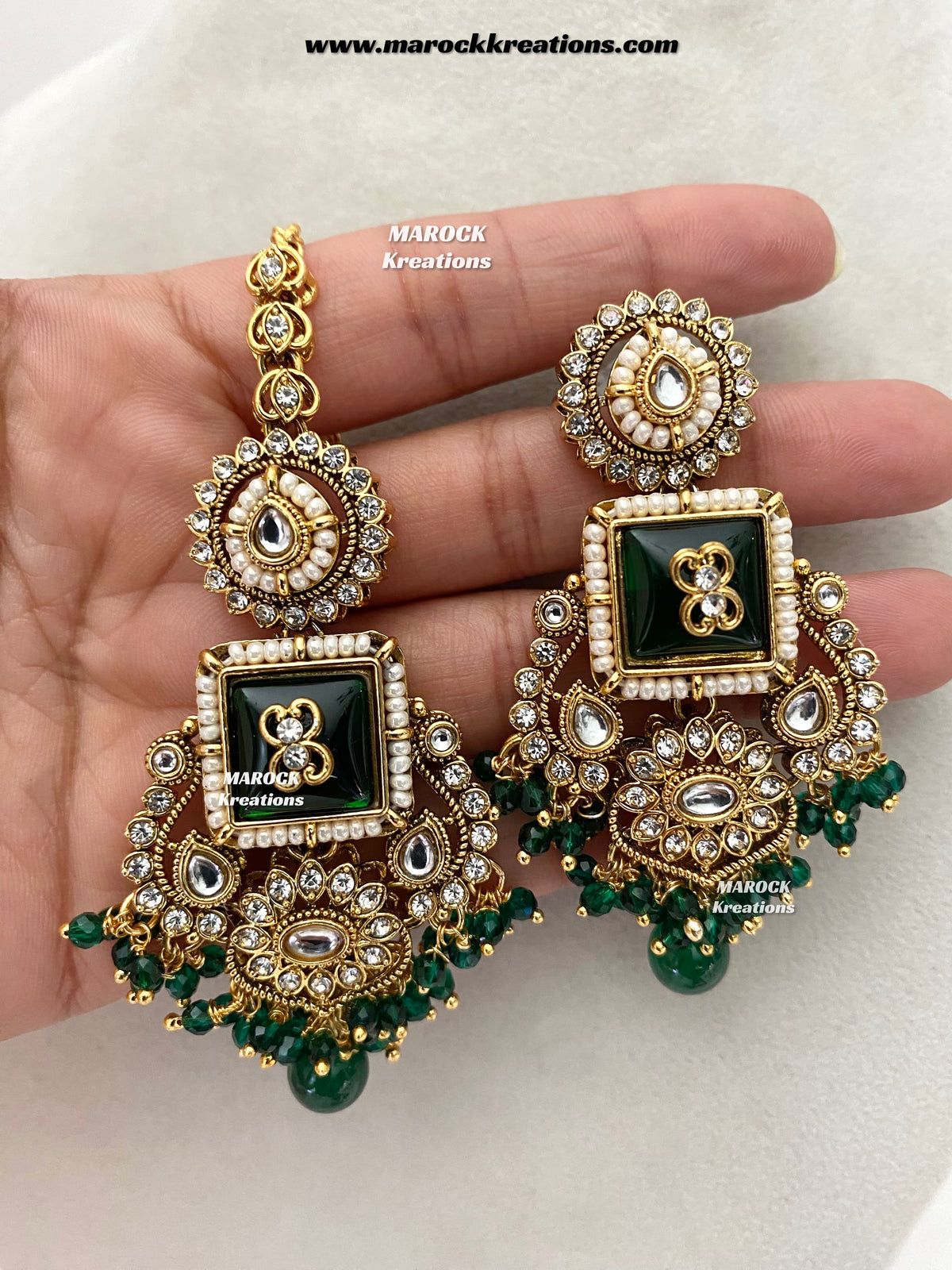 Nidhi Premium Quality Kundan Statement necklace set