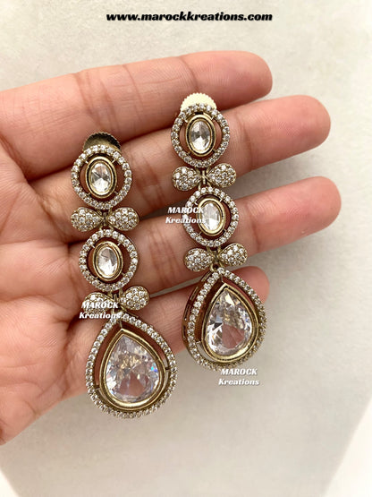 Ramsha Premium Quality Moissanite Kundan Necklace set