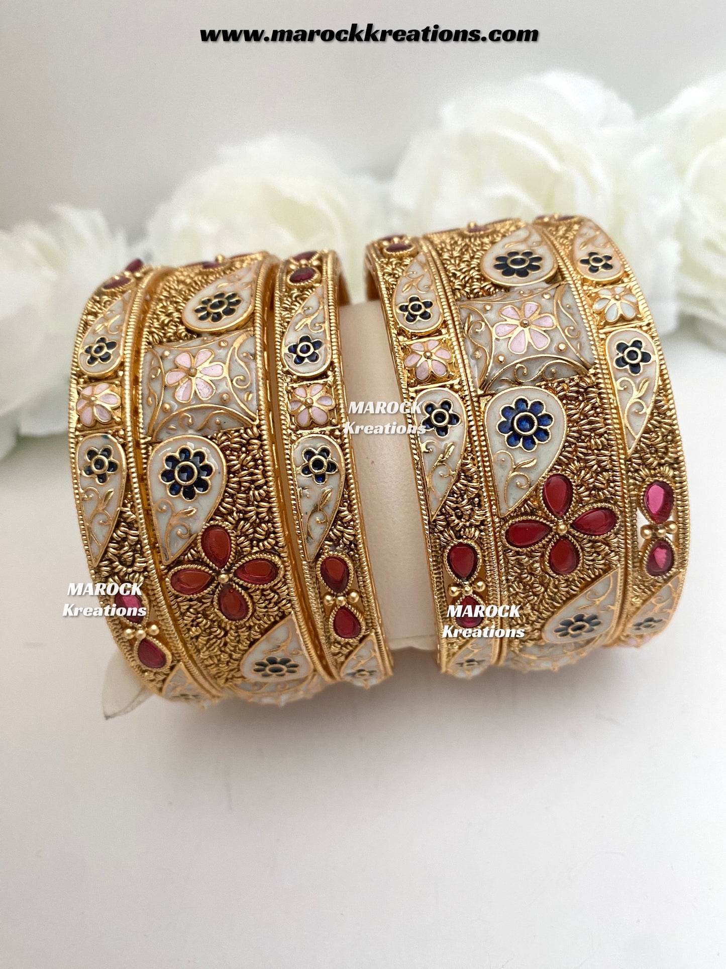 Ashmita Premium Quality Gold plated Meenakari statement Bangles/Kangan