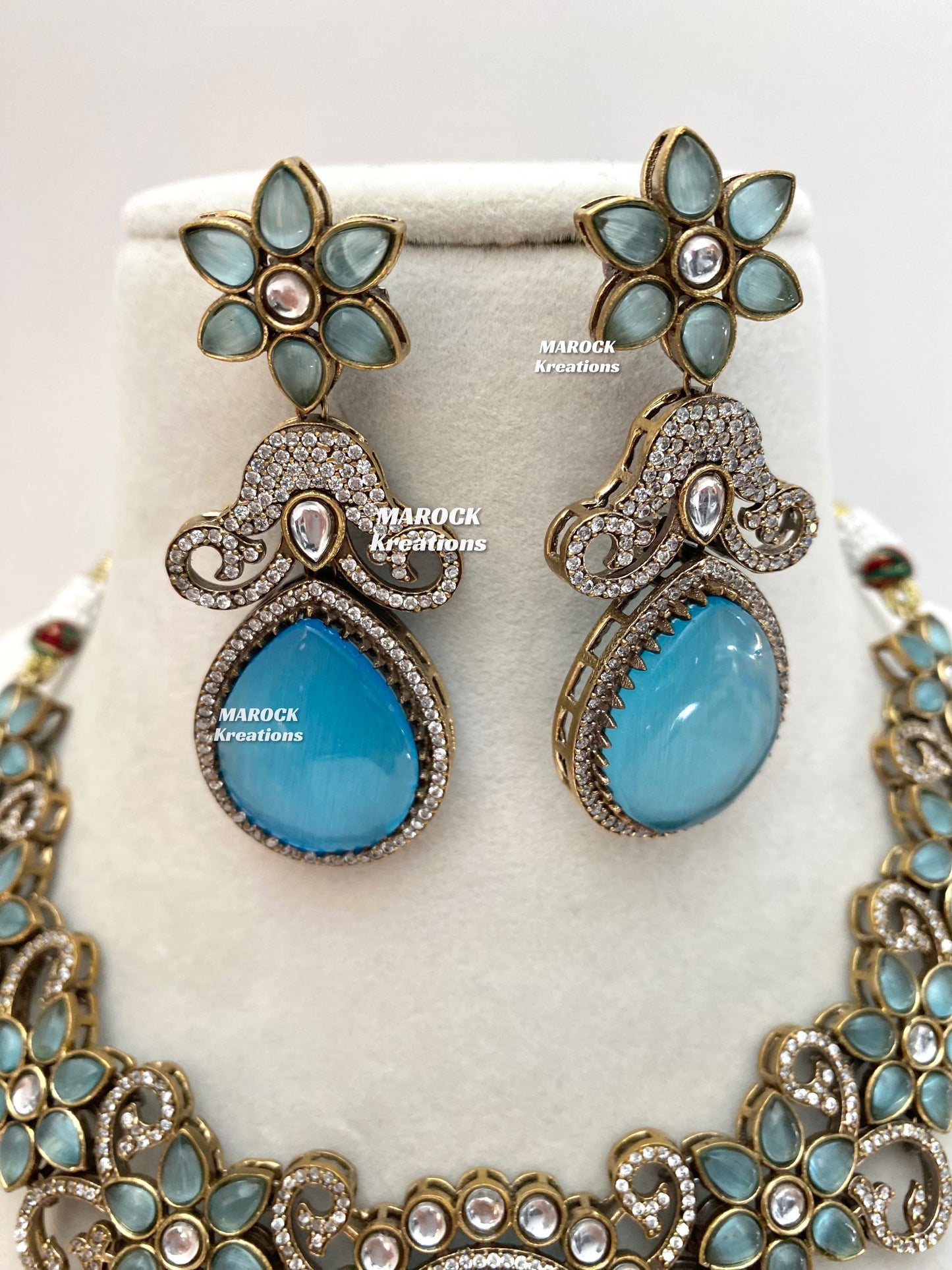 Freya Sabyasachi inspired Premium Quality Moissanite Kundan Necklace set