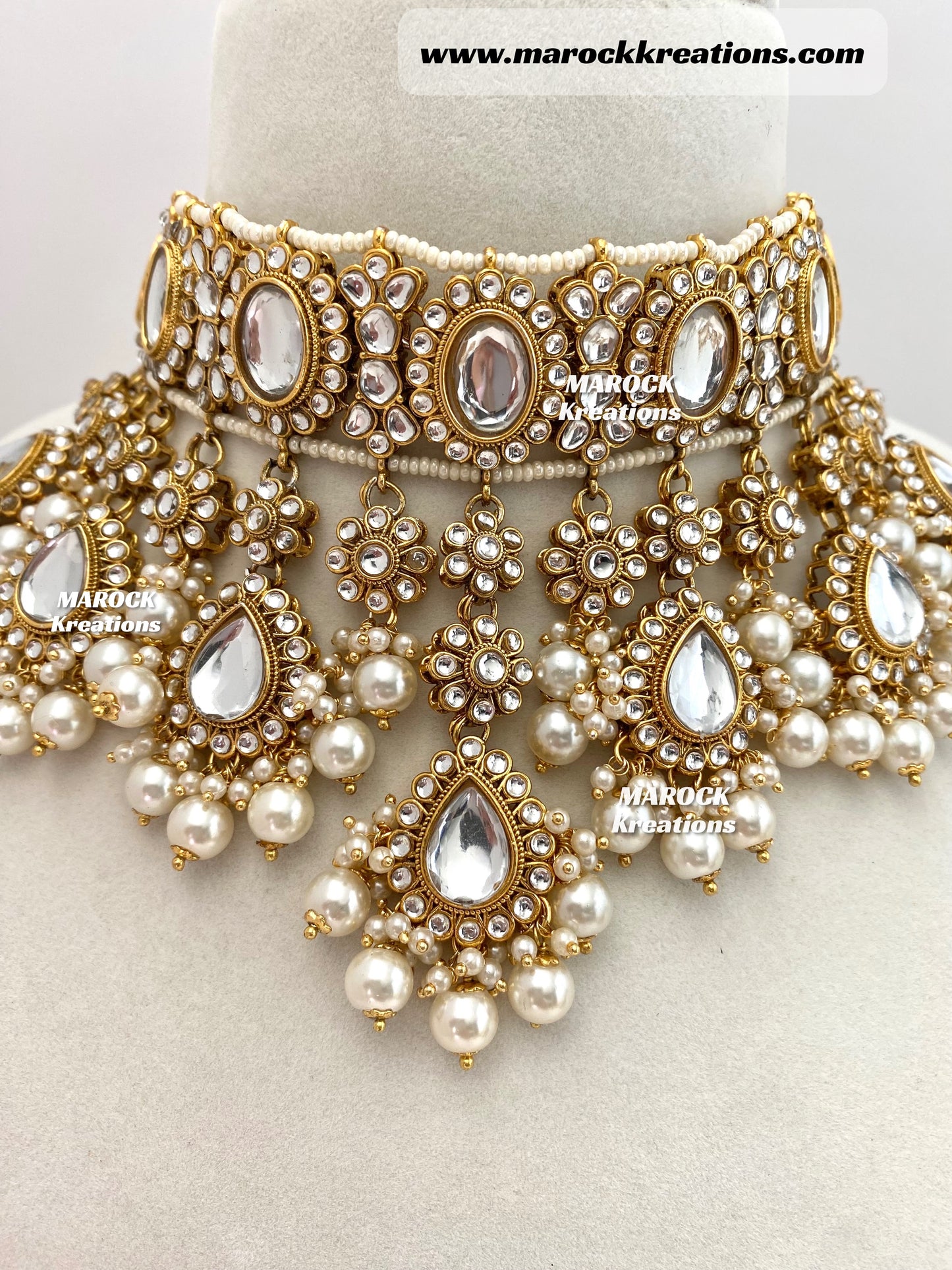 Reet Premium Quality Kundan Statement Necklace set/Bridal set