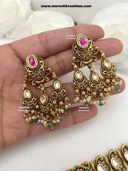 Robin Premium Quality Gold Plated Rajwadi choker set