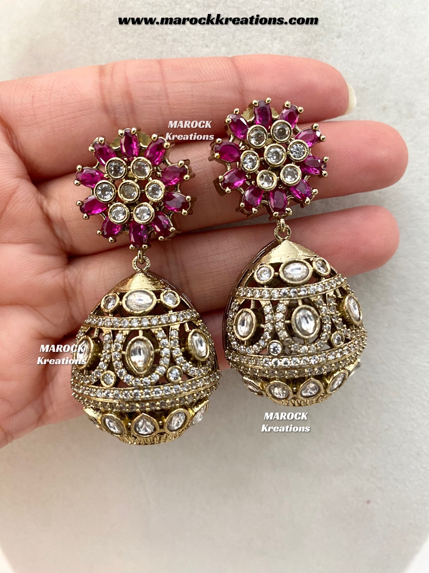 Nargis Moissanite Kundan exclusive Necklace set