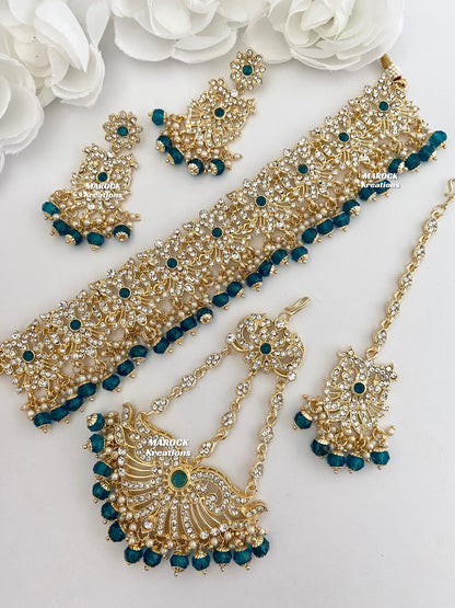 Gold base Pakistani Choker sets