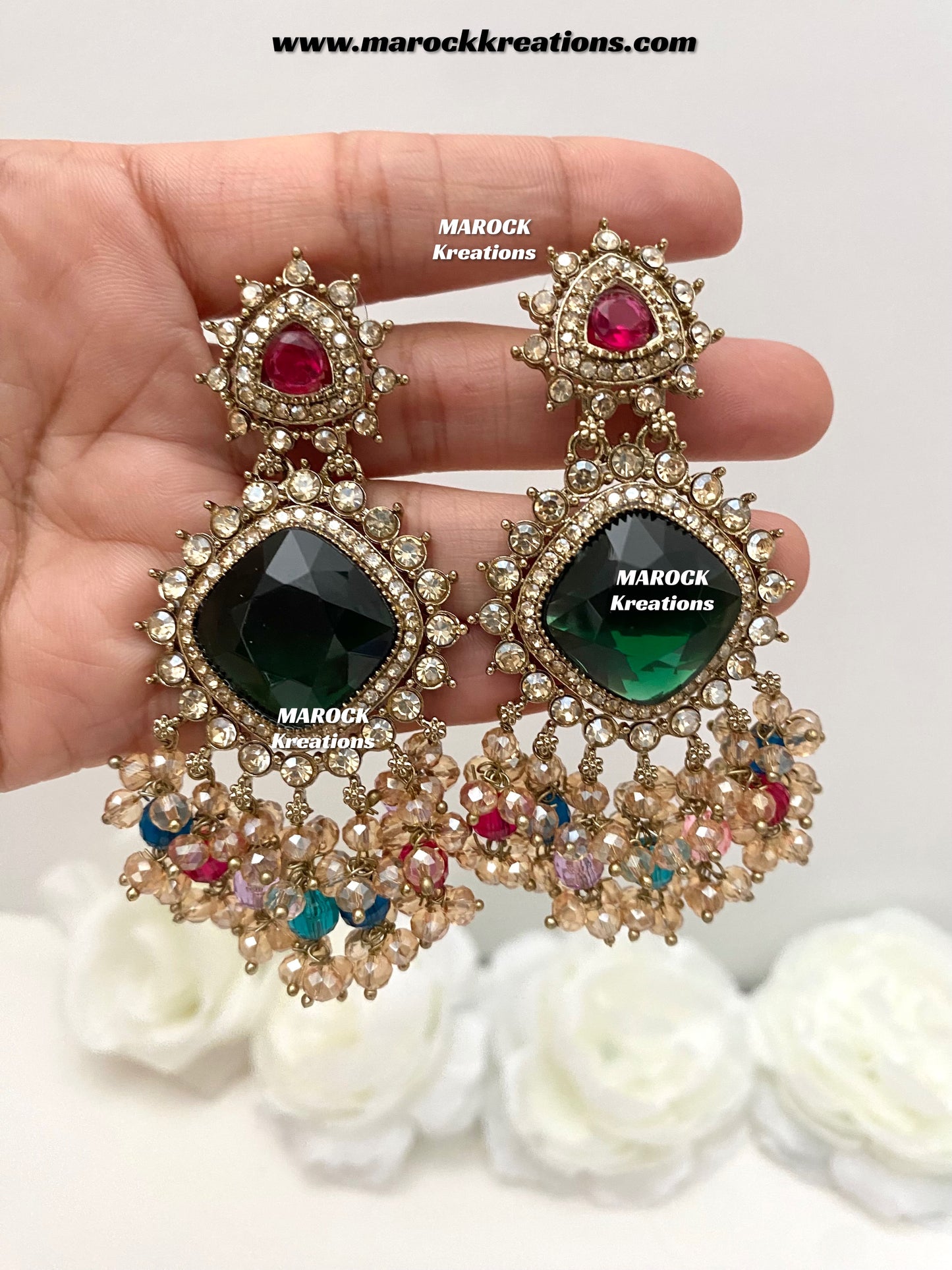 Shala Polki Statement Earrings