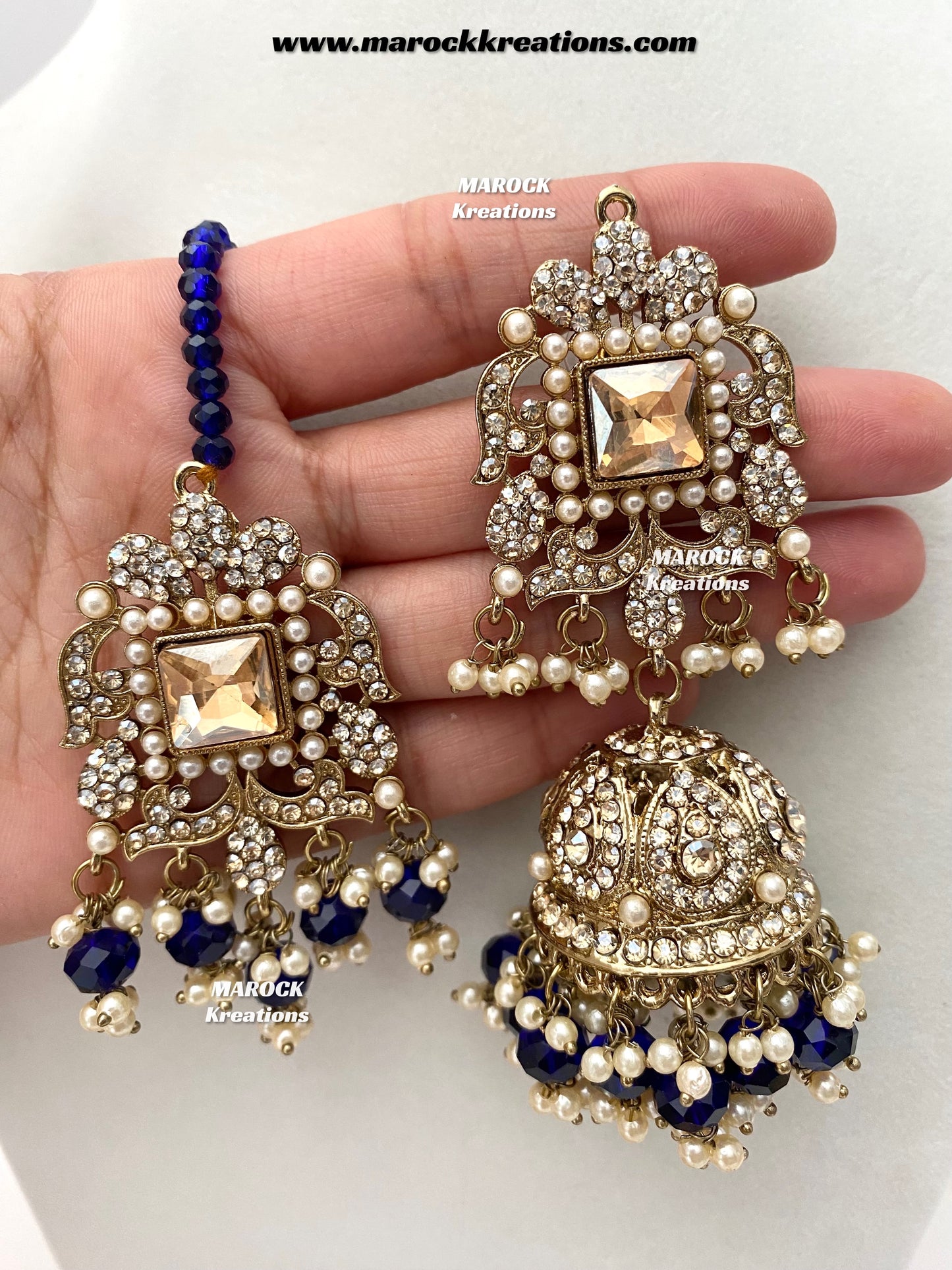 Sameena Premium Quality Pakistani Statement Rani haar set