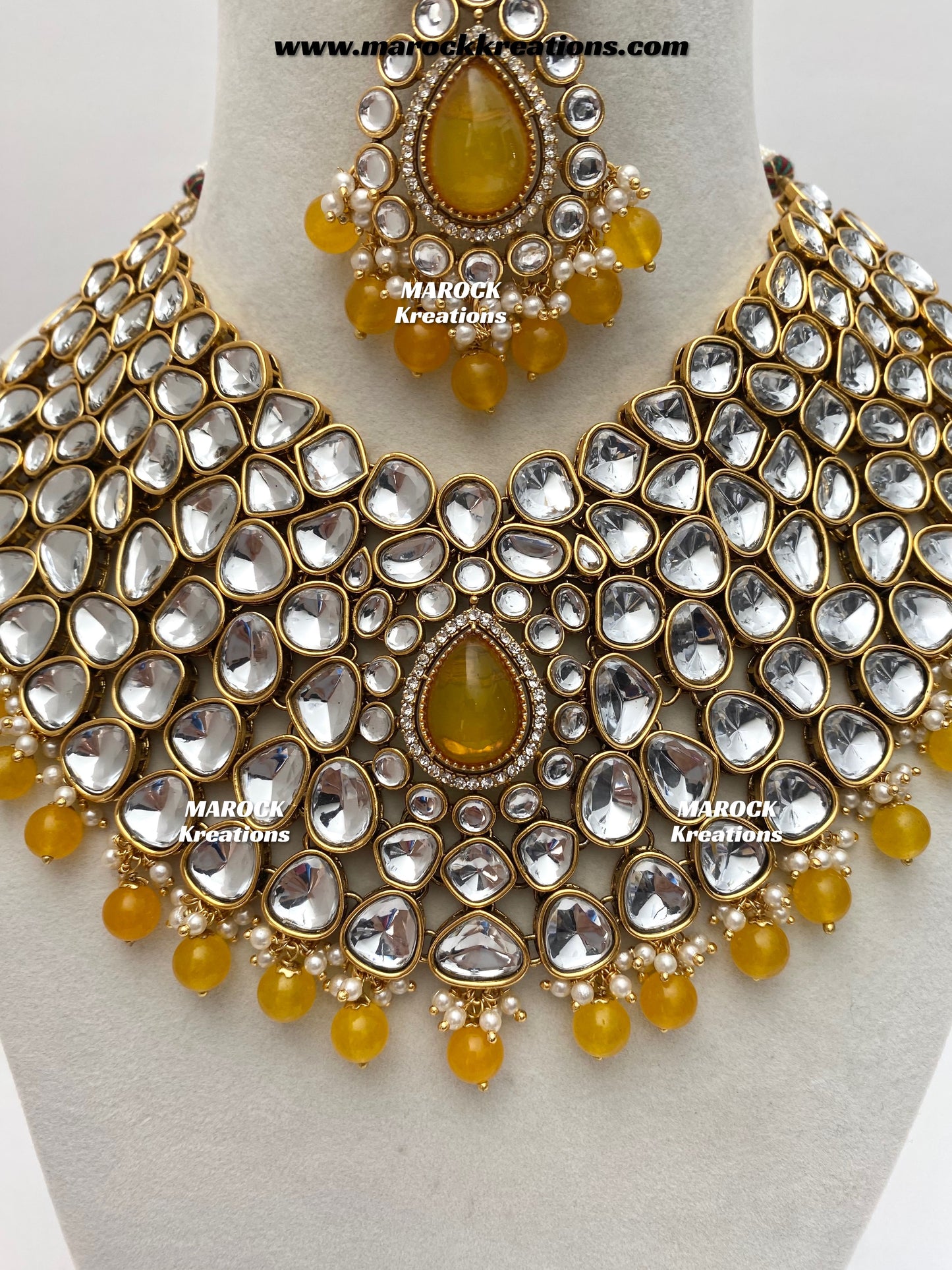 Ruhi Premium Quality Statement Kundan Necklace/Bridal set