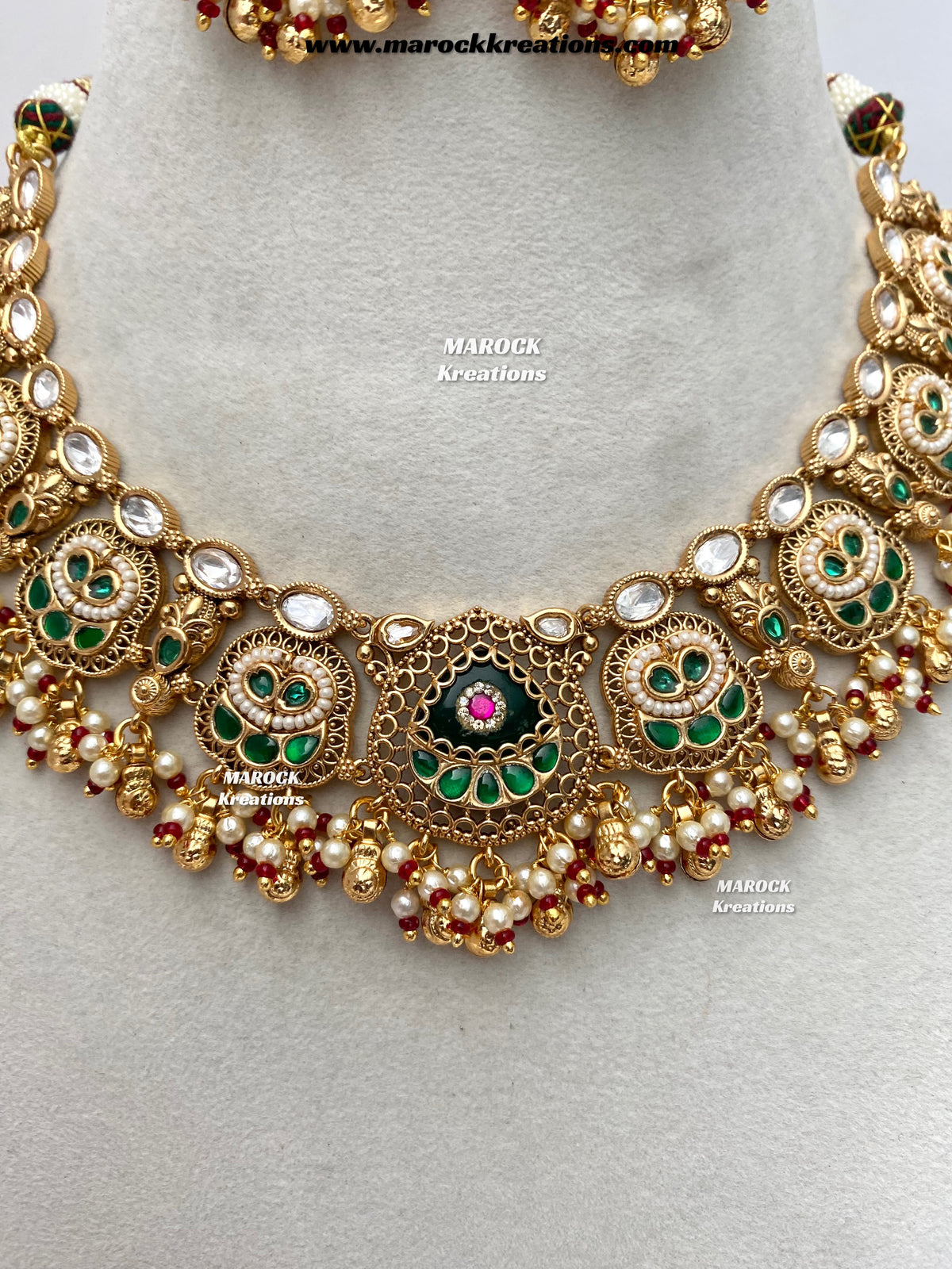 Rupal Premium Quality exclusive Gold Plated heritage necklace set