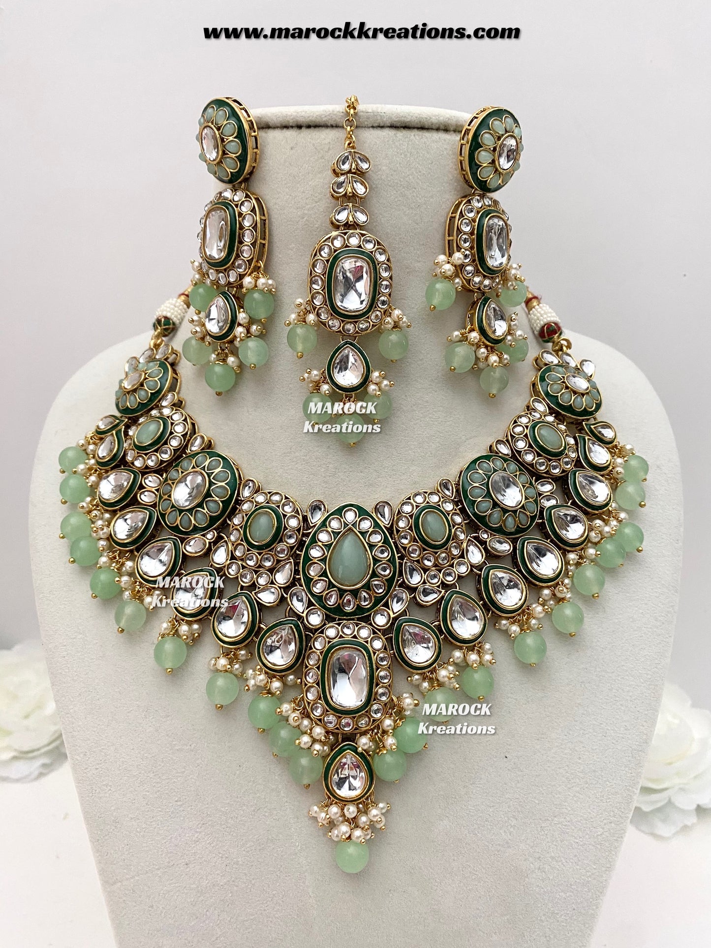 Premium Quality Kundan Statement Necklace set