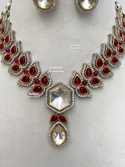 Katie Tyani inspired Premium Quality Kundan Statement Necklace set
