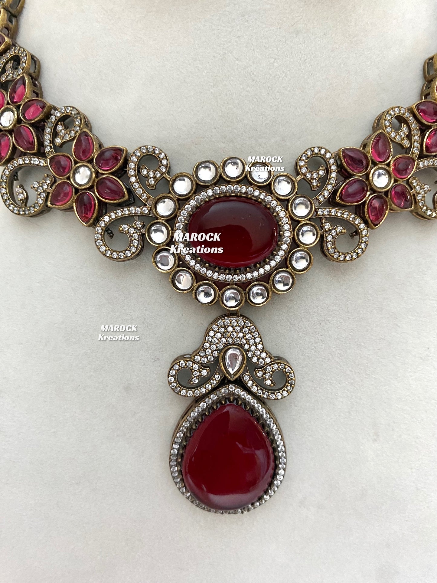 Freya Sabyasachi inspired Premium Quality Moissanite Kundan Necklace set