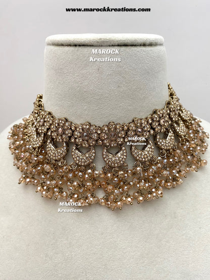 Meesha Premium Quality Pakistani Choker and Necklace combo set