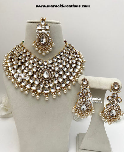 Ruhi Premium Quality Statement Kundan Necklace/Bridal set