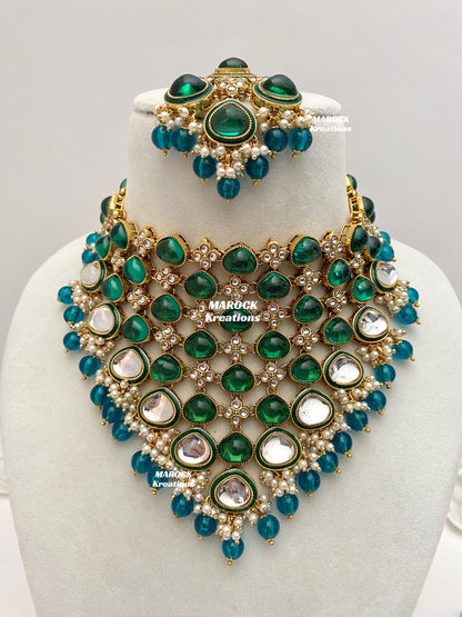 Connie Premium Quality Statement Kundan Necklace/Bridal set