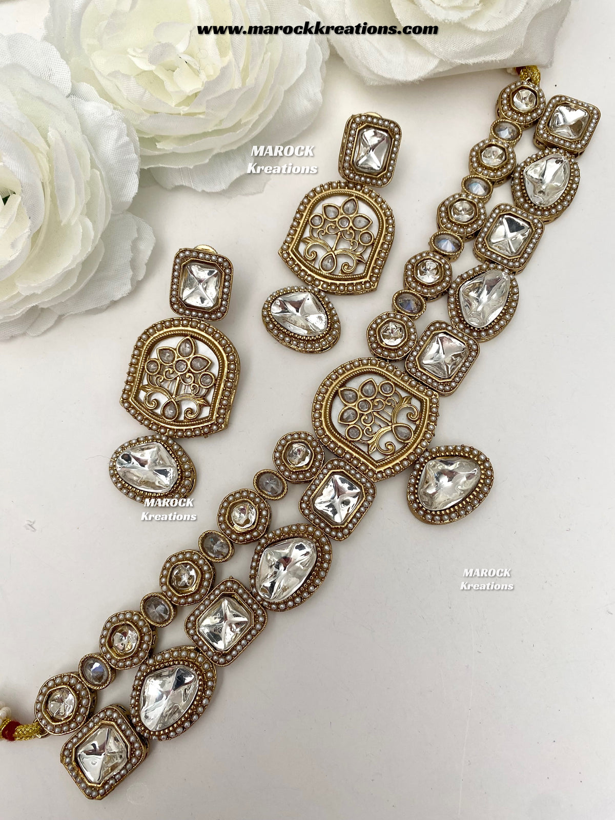 Anju Premium Quality Kundan statement choker set
