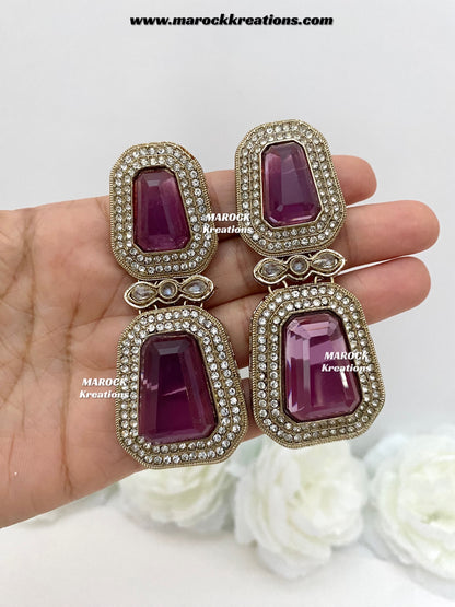 Himani Premium Quality Polki Statement Earrings