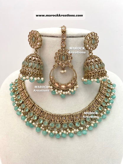 Alisha Antique Polki Choker/Necklace sets