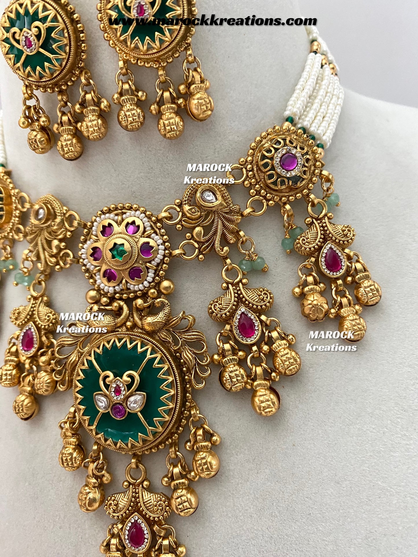 Sharmin Premium Quality exclusive Gold Plated heritage necklace set