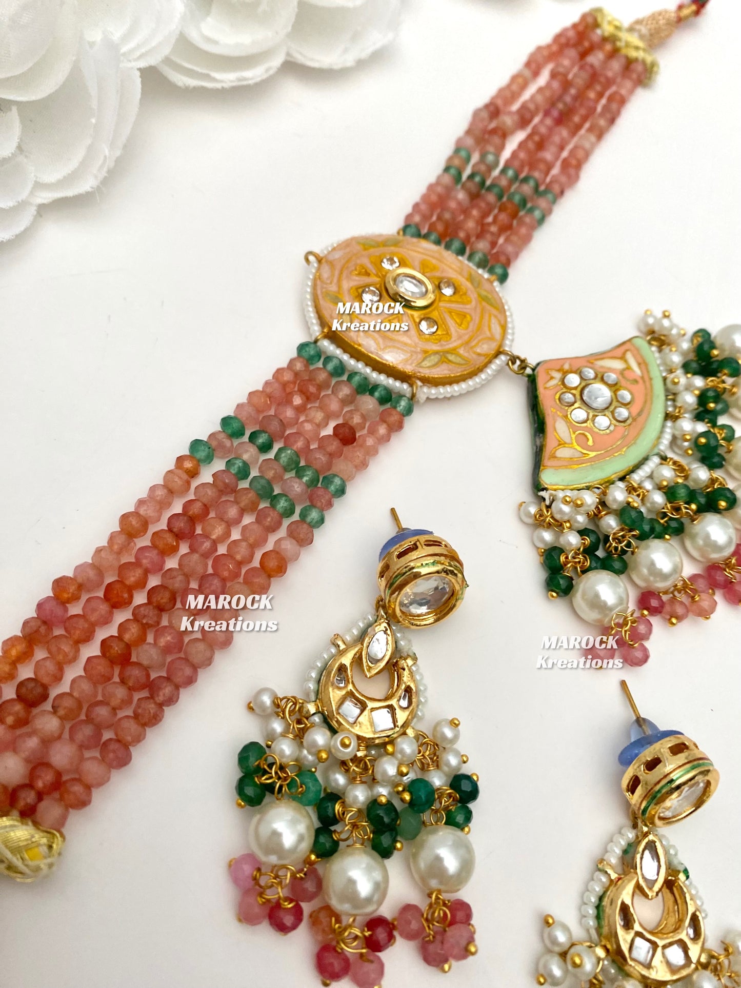 Mannat Kundan Meenakari Statement Choker set