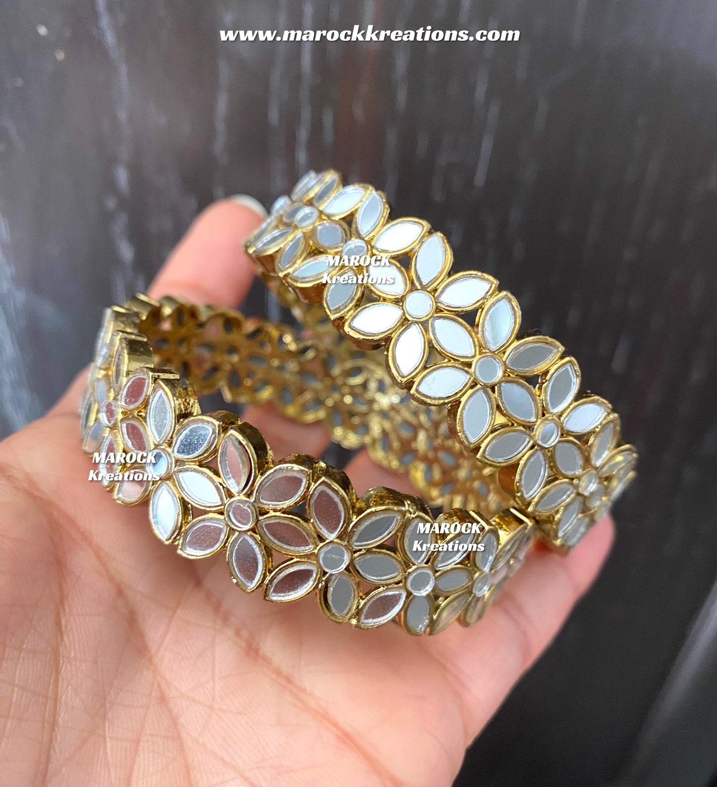 Mirror Antique Gold Bangles/Kade