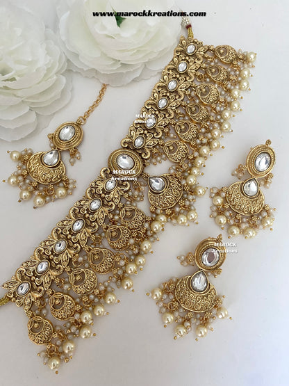 Zalifa Premium Quality Gold Plated choker set