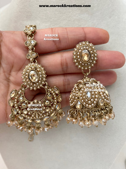 Shaya Antique Gold Polki waterfall Choker set