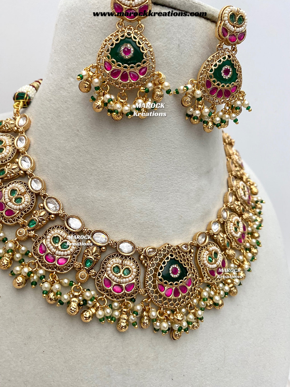 Rupal Premium Quality exclusive Gold Plated heritage necklace set