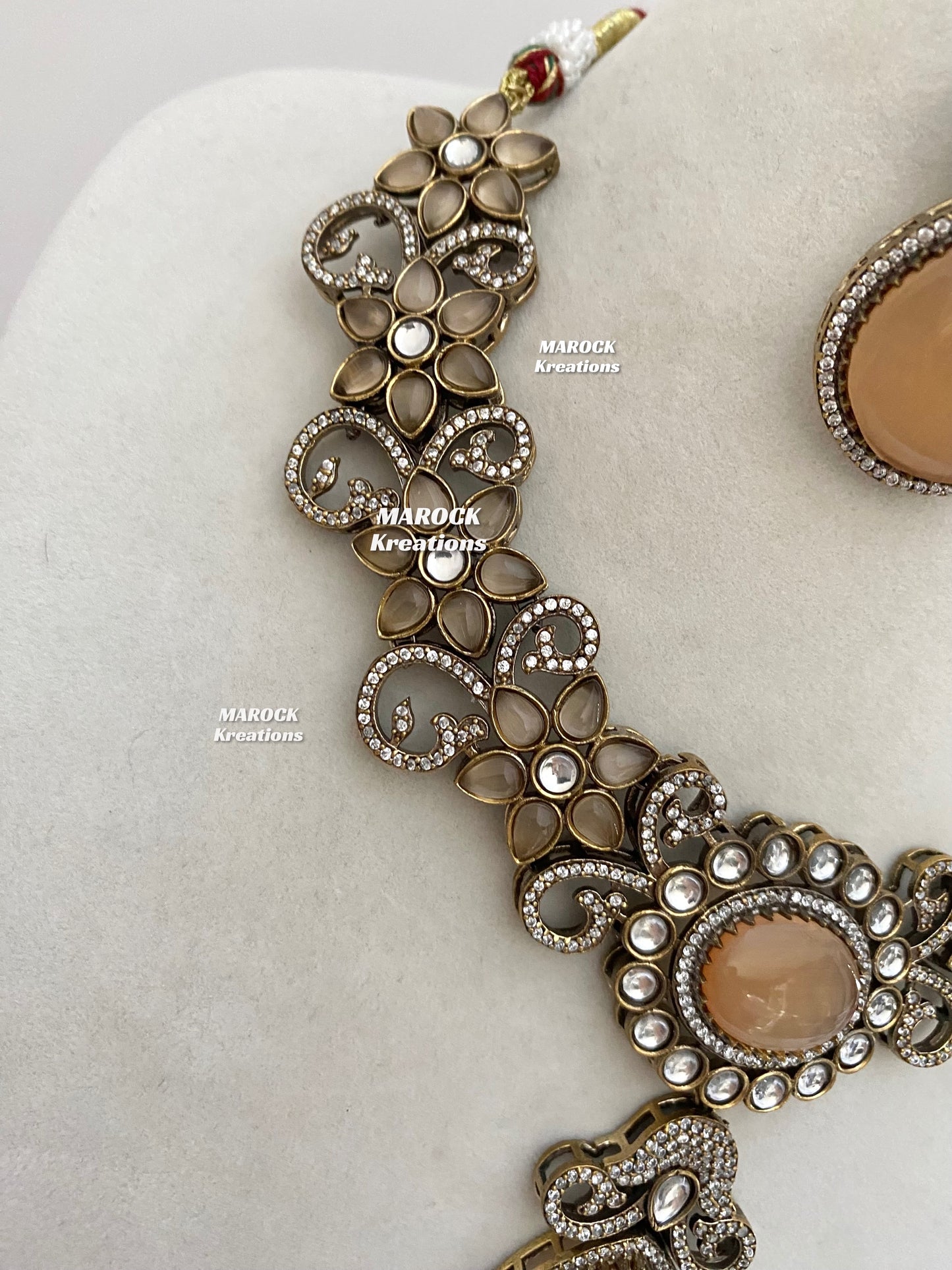 Freya Sabyasachi inspired Premium Quality Moissanite Kundan Necklace set