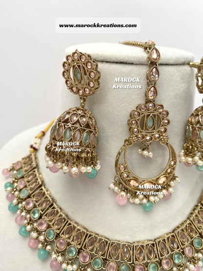 Alisha Antique Polki Choker/Necklace sets