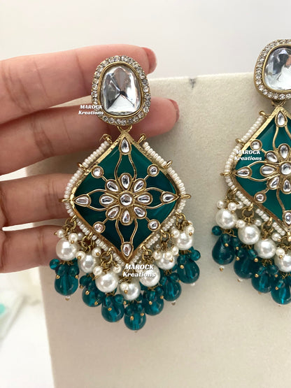 Rosie Kundan Statement Earrings
