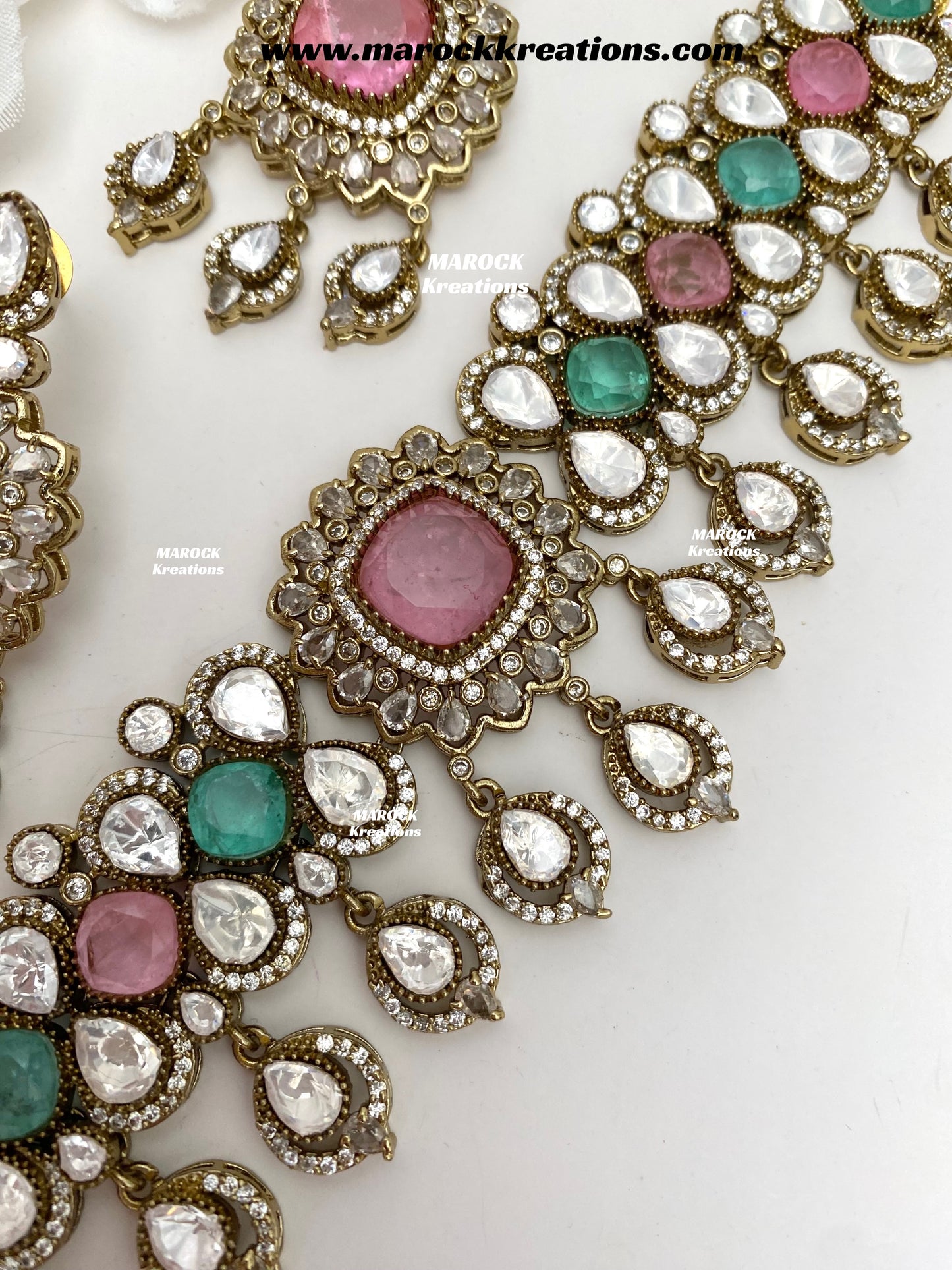 Vinny Premium Quality Moissanite Kundan Statement choker set