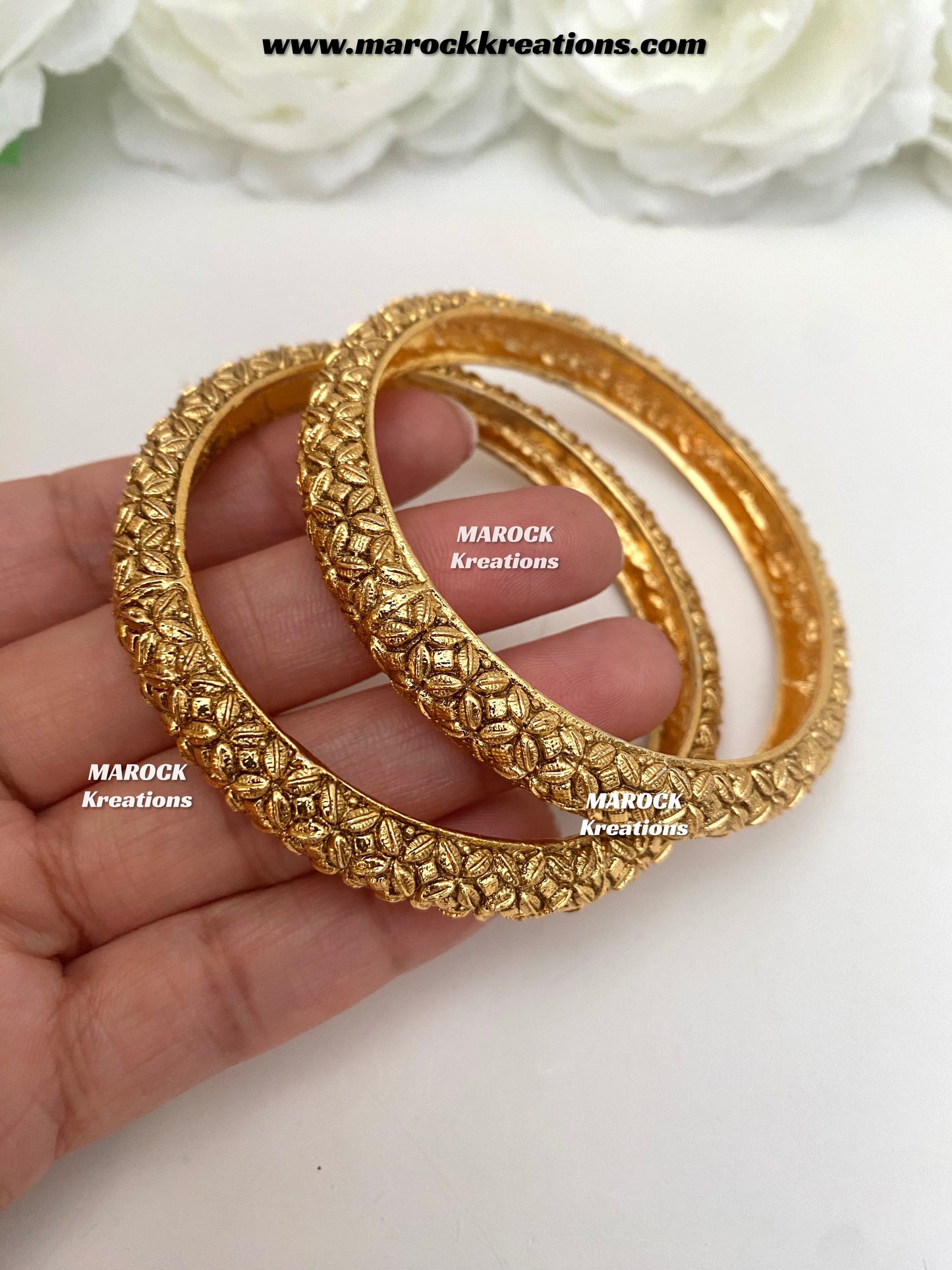 Reshmi Premium Quality Matt Finish Gold plated Bangles/Kangan