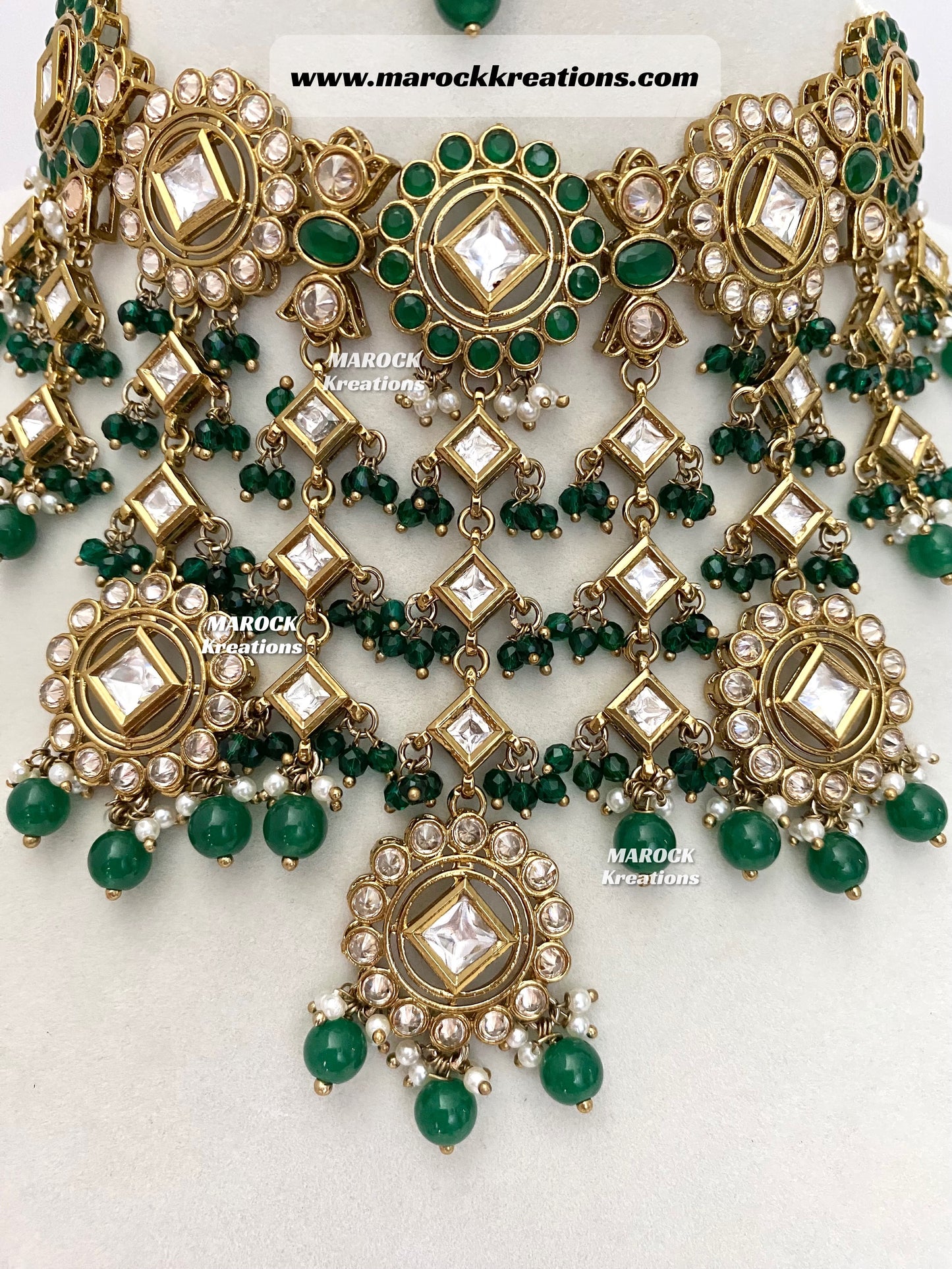 Antique Gold Kundan/Polki Statement Choker set