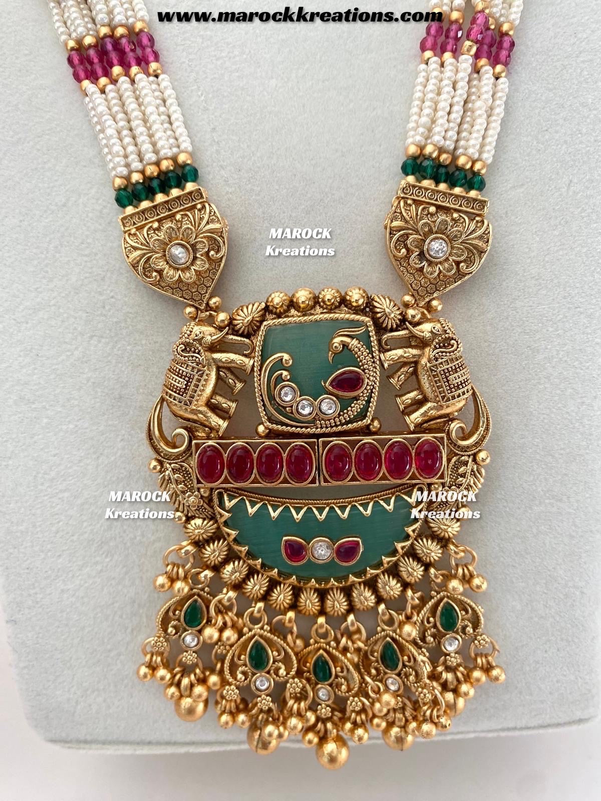 Babita Premium Quality Gold plated exclusive heritage Rani haar set