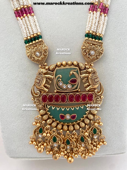 Babita Premium Quality Gold plated exclusive heritage Rani haar set