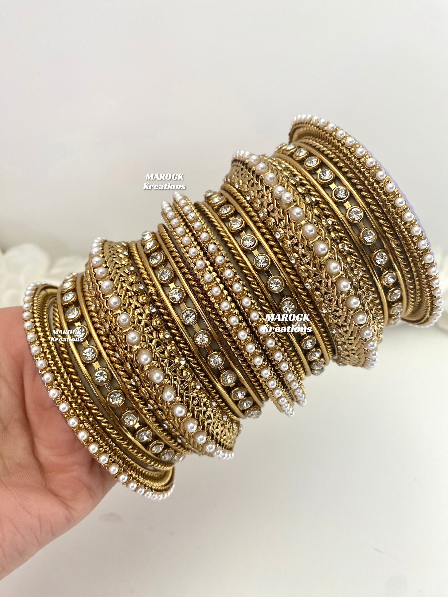 Premium Quality Golden Bangles/Kade set for both hands