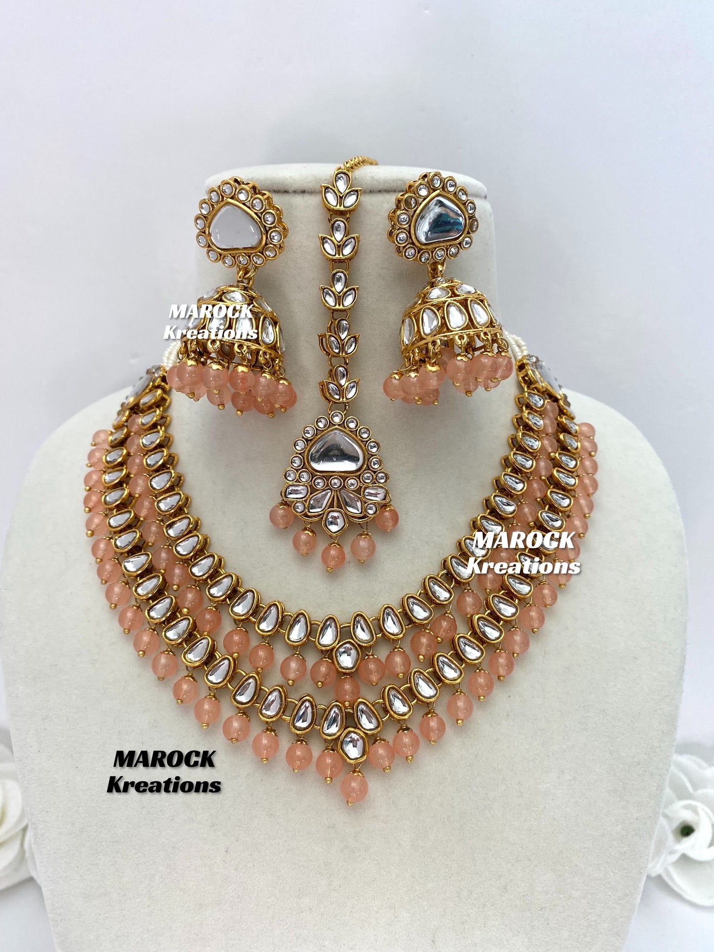 Premium Quality double layer Kundan Necklace sets/2 layer necklace sets