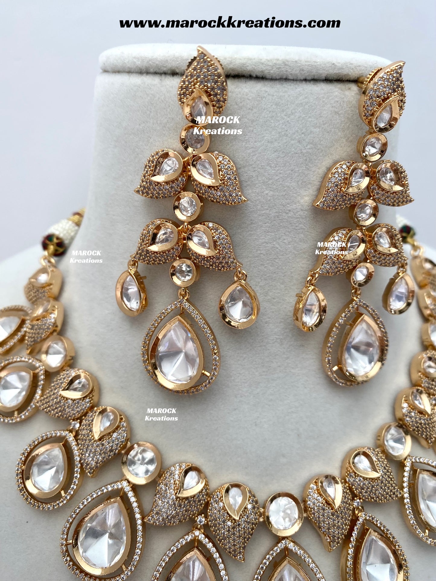 Swapna Premium Quality Tyani inspired Gold plated statement necklace set
