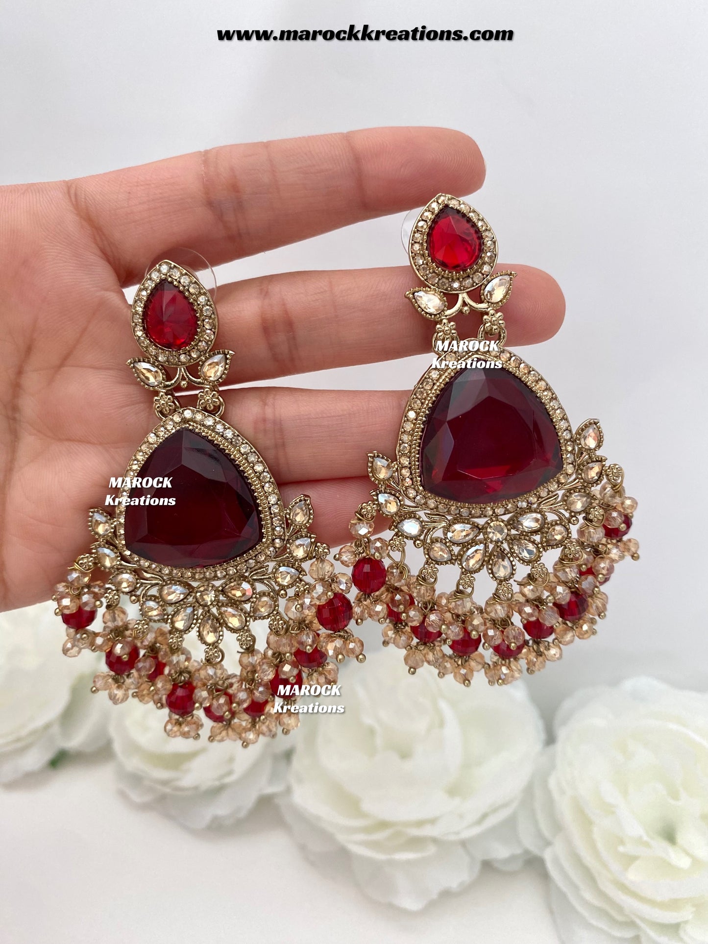 Lina Polki Statement Earrings