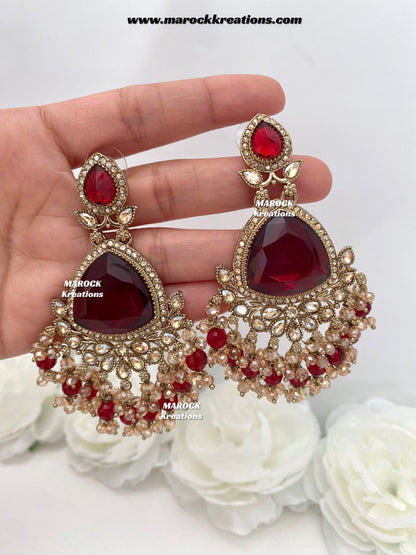 Lina Polki Statement Earrings