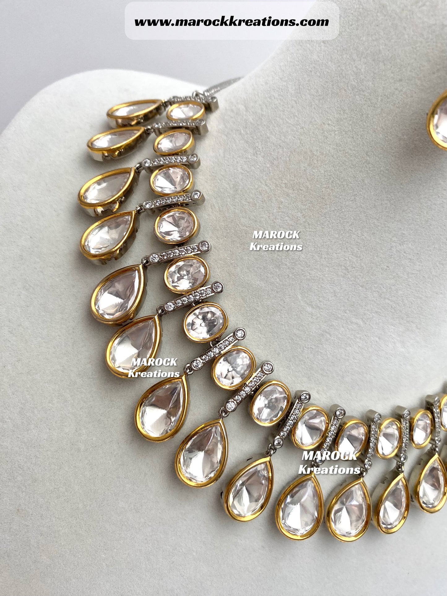 Sneha Tyani Inspired Premium Quality gold plated Kundan exclusive Necklace set