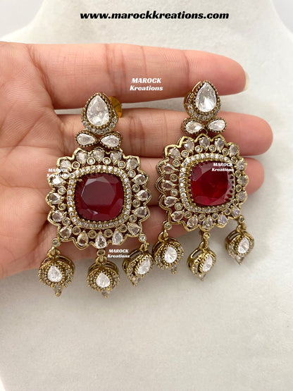 Vinny Premium Quality Moissanite Kundan Statement choker set
