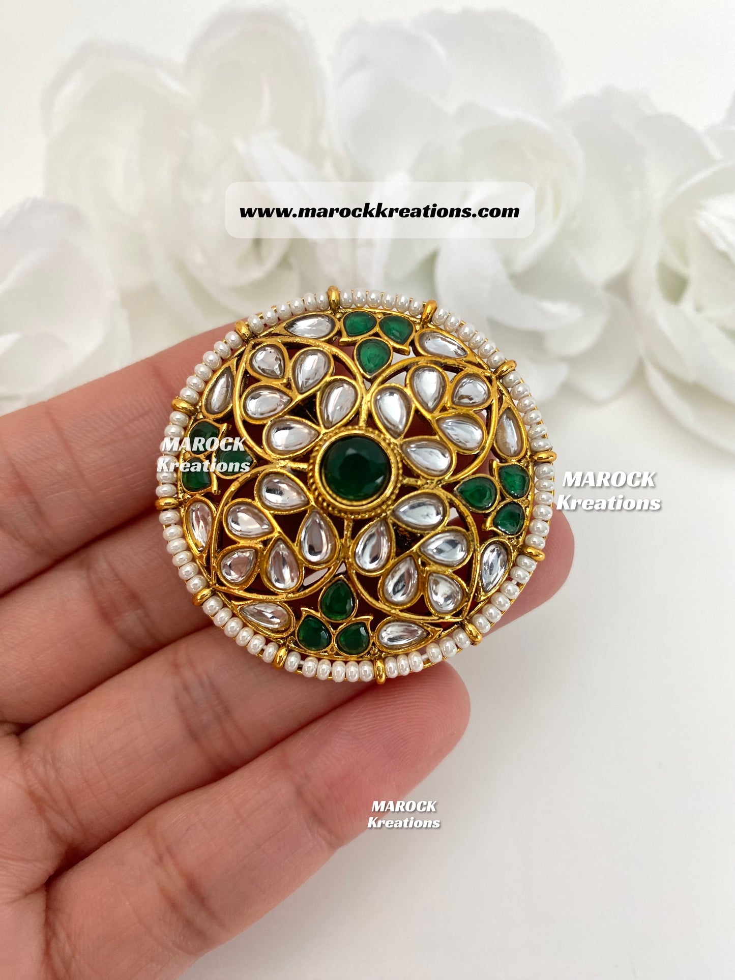 Kundan Statement adjustable Finger Rings